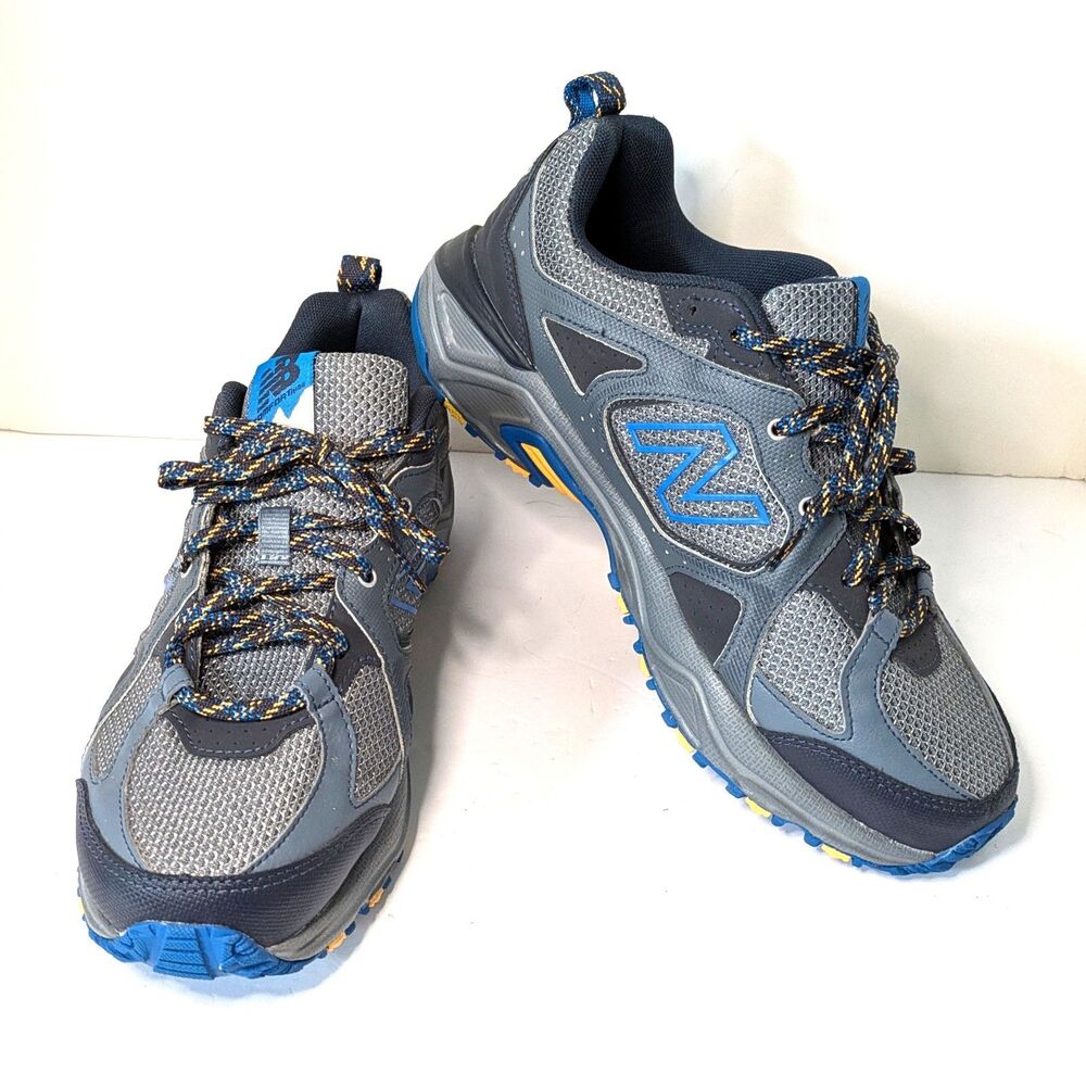 New Balance 481 V3 Grey Blue Outdoor Trail Running Shoes MT481CG3 Men's Sz 8.5